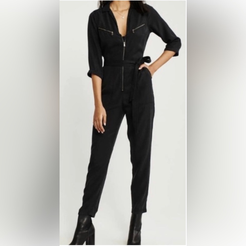 Black utility jumpsuit